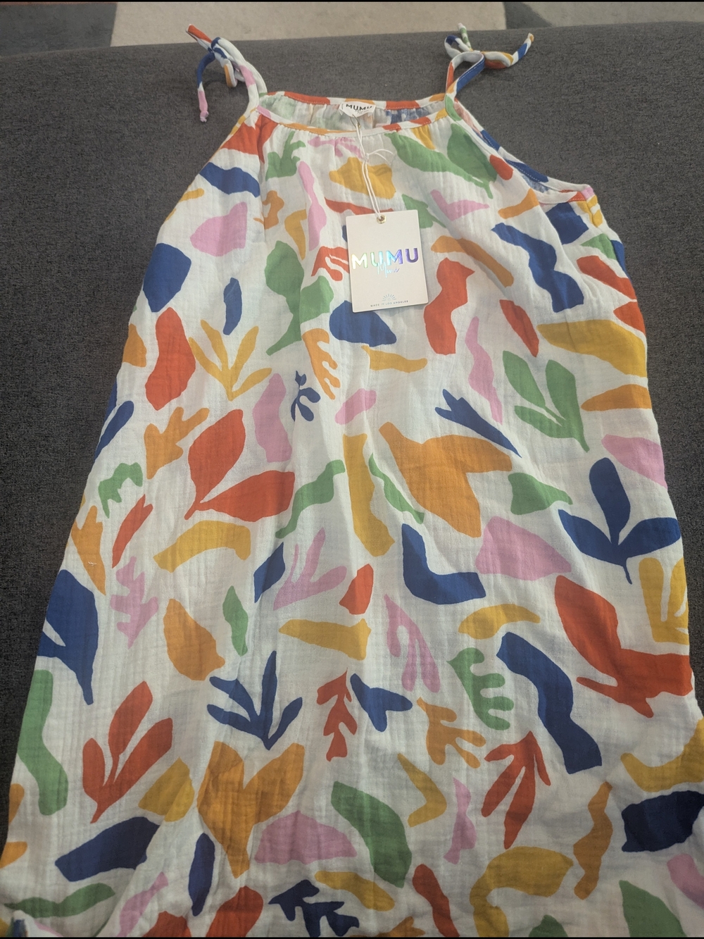 Show Me Your MuMu Girls' Multicolor Abstract Print Sundress NWT
